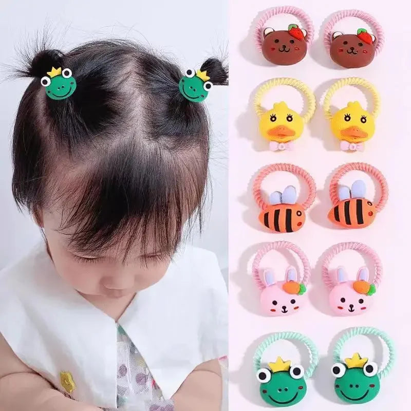 Children Hair Bands Girls Cartoon Elastic Hair Ties