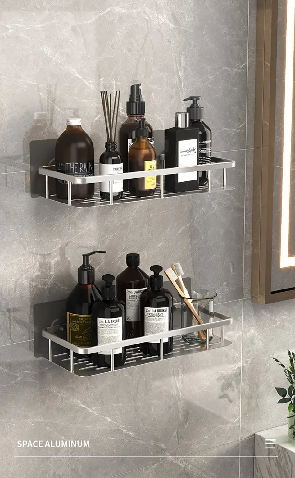 Bathroom Shelf No-drill Wall Mounted