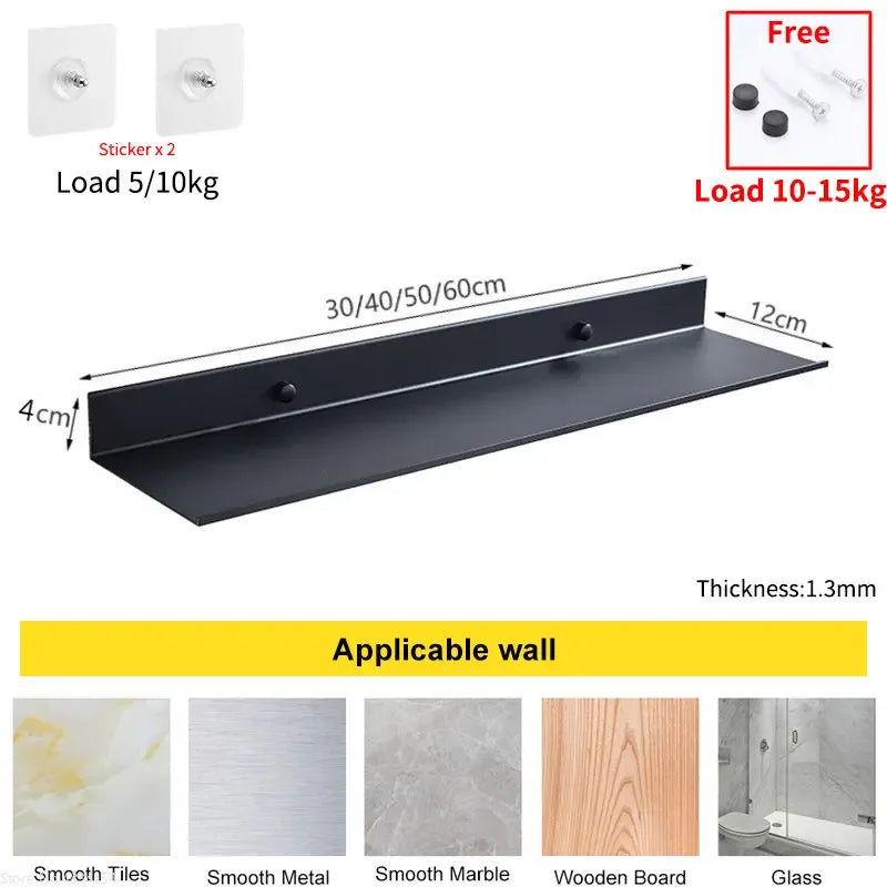 Floating Bathroom Shelves Without Drilling