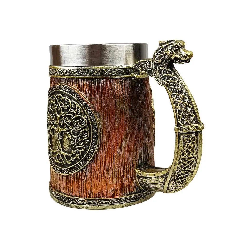 Viking Wood style Beer Mug