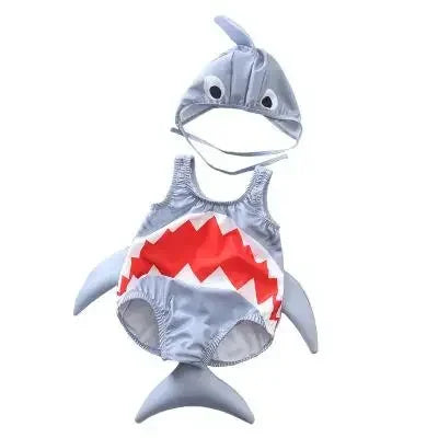 New Children's Swimsuits Adorable Shark-themed One-piece Swimsuits