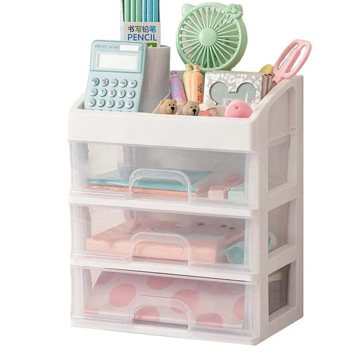 Skincare Desktop Storage Box with 3 Drawers