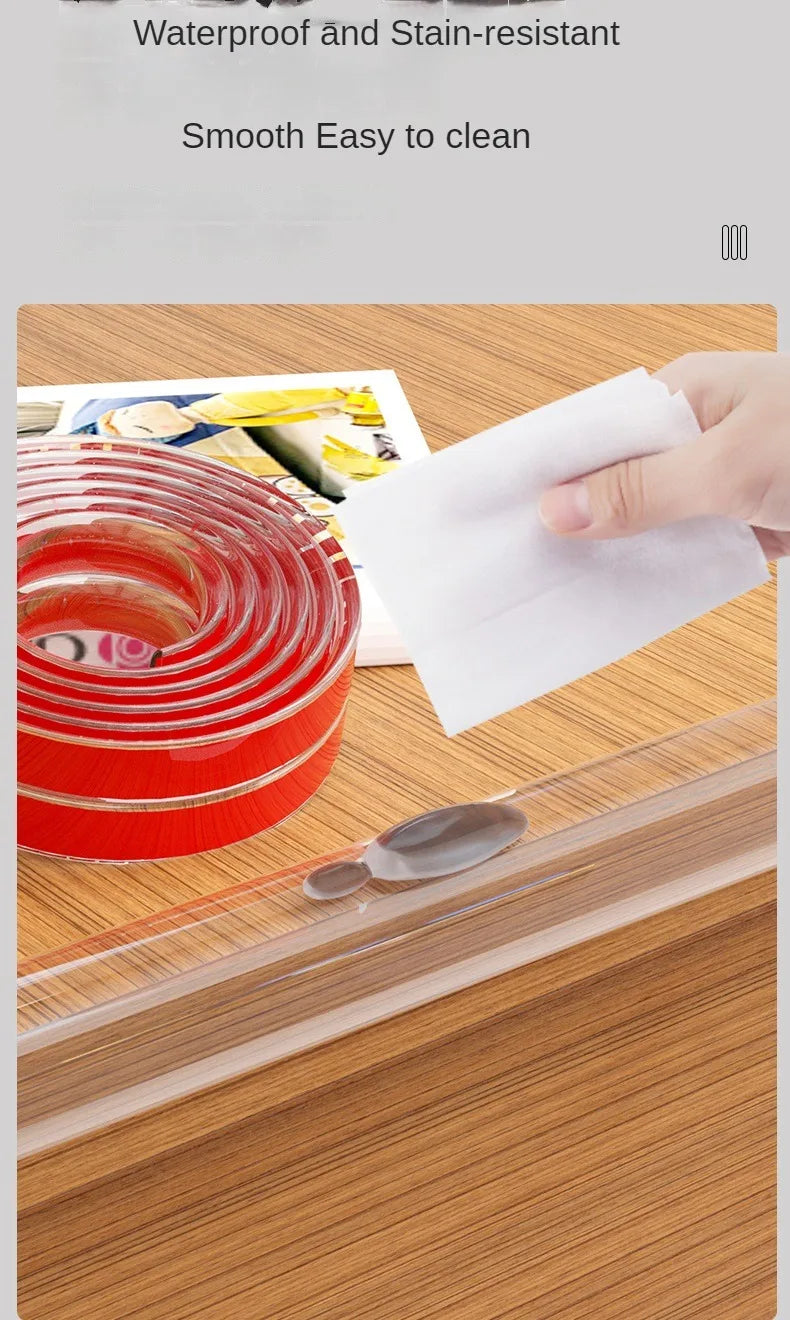 Transparent PVC Baby Protection Strip with Double-Sided Tape