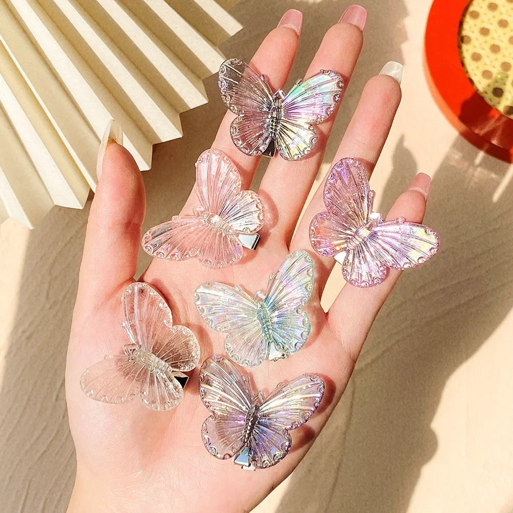 5Pcs/Set Mermaid Color Fairy Butterfly Handmade Hairpins