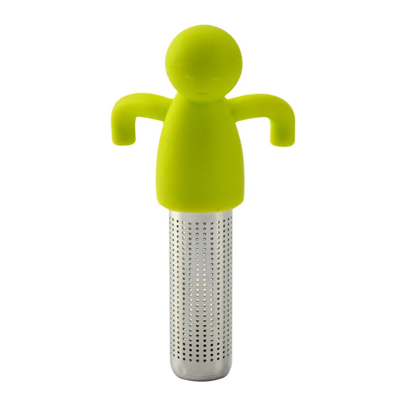 Creative Little Man Shape Silicone Stainless Steel Tea Infuser