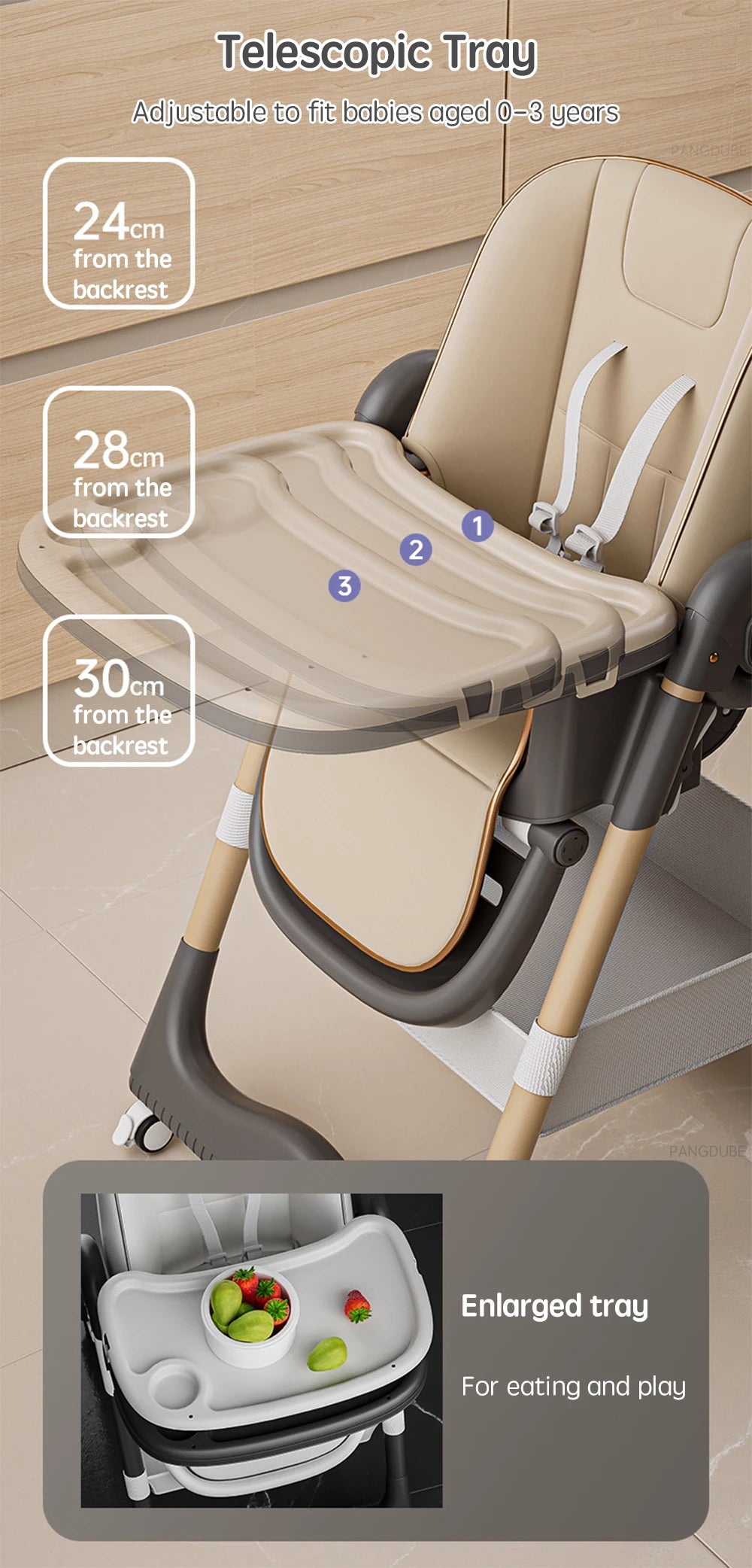 Baby High Chair Feeding Seat Reclining