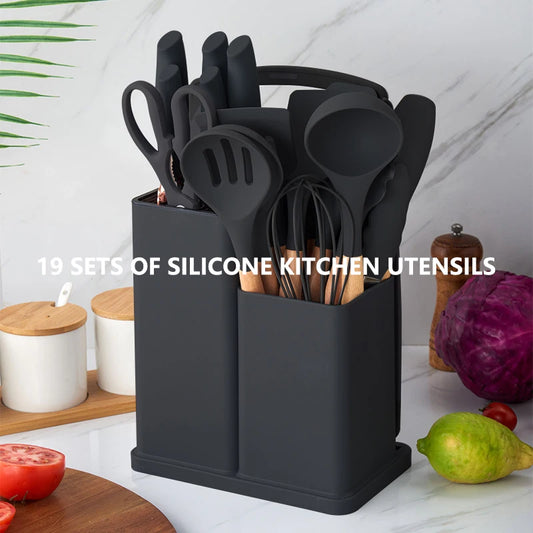 19pcs Silicone Cooking Utensils Set