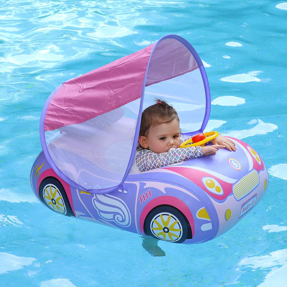 Kids Car Swimming Seat Float Ring Inflatable