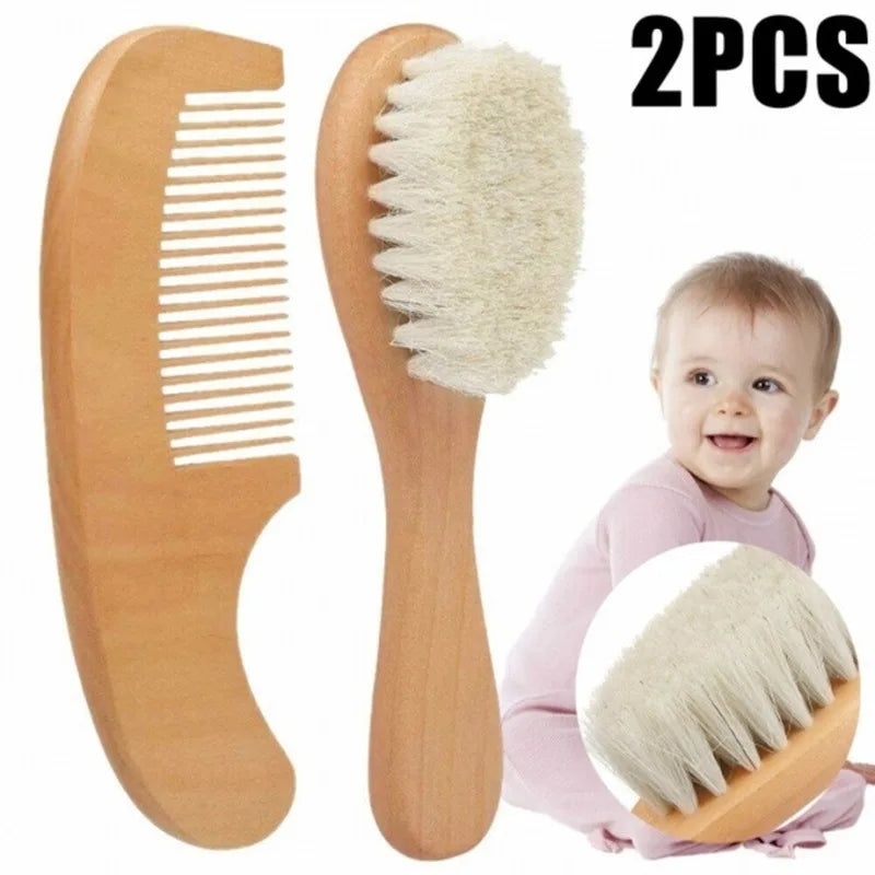 Baby Wooden Brush Comb  Head Massager