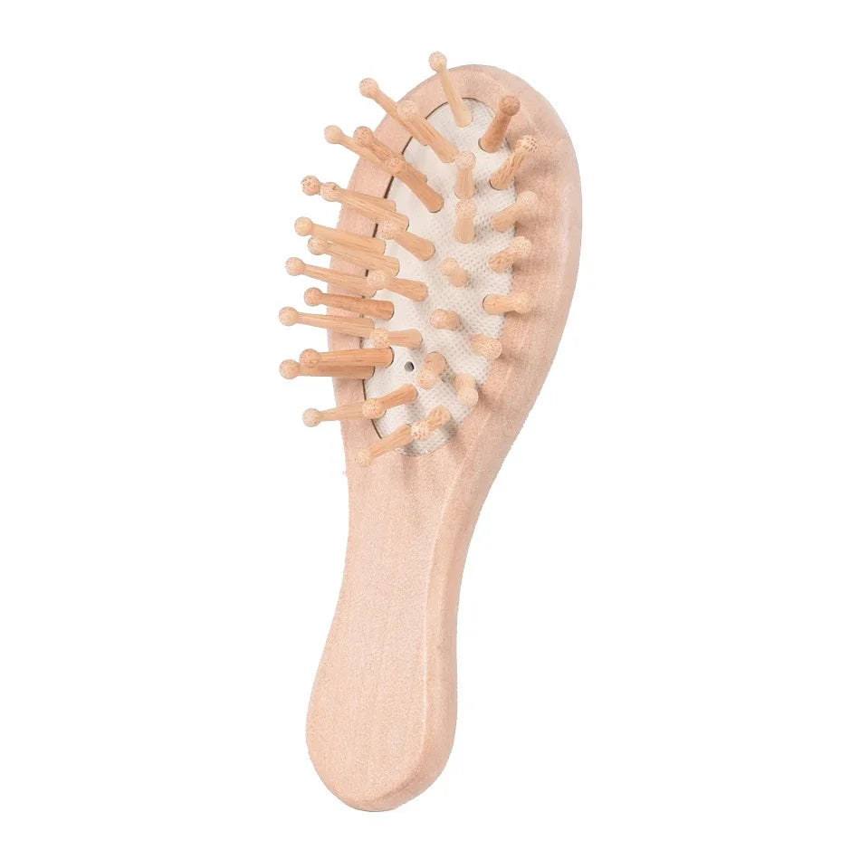 Baby Wooden Brush Comb  Head Massager