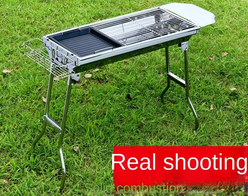 Household Barbecue Outdoor Thickened Stainless Steel Grill BBQ