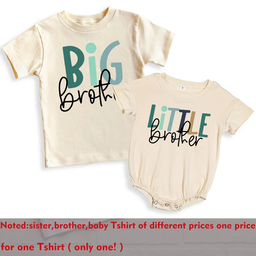 Big Brother Little Sister Print Family Matching Outfit