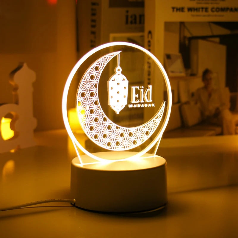 Night Light Mubarak Ramadan Decoration