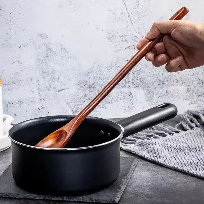 Long Wooden Stirring Spoon Natural Wood