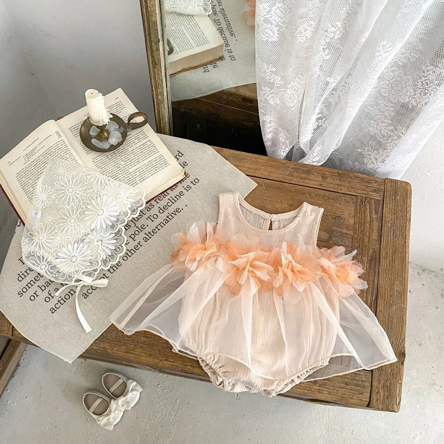 HoneyCherry Summer Clothing for Baby Girls Aged 0-2 Years Old.