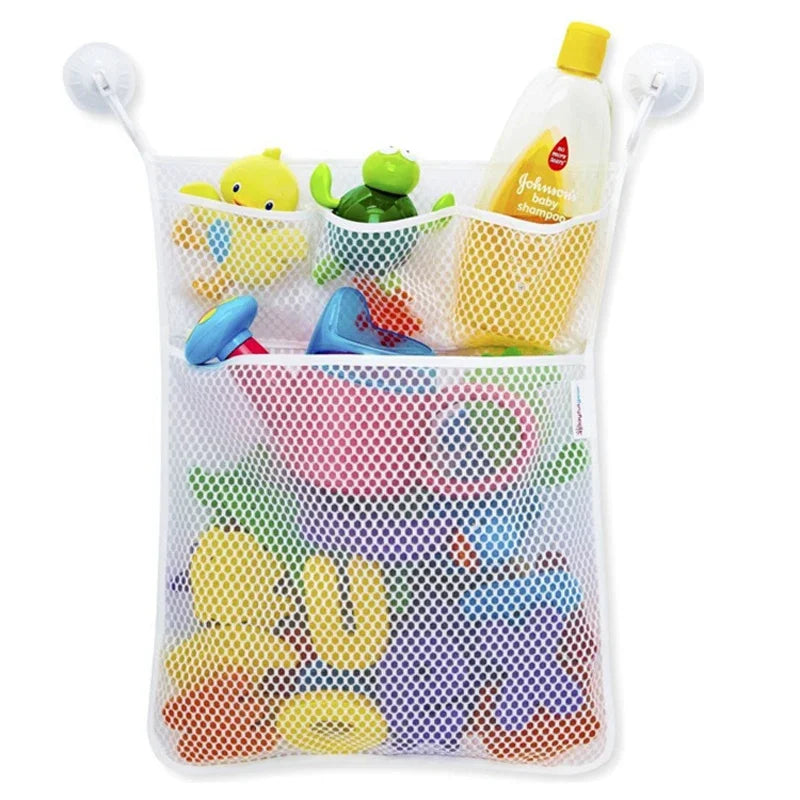 Baby Shower Bath Toys Storage Mesh with Strong Suction Cups