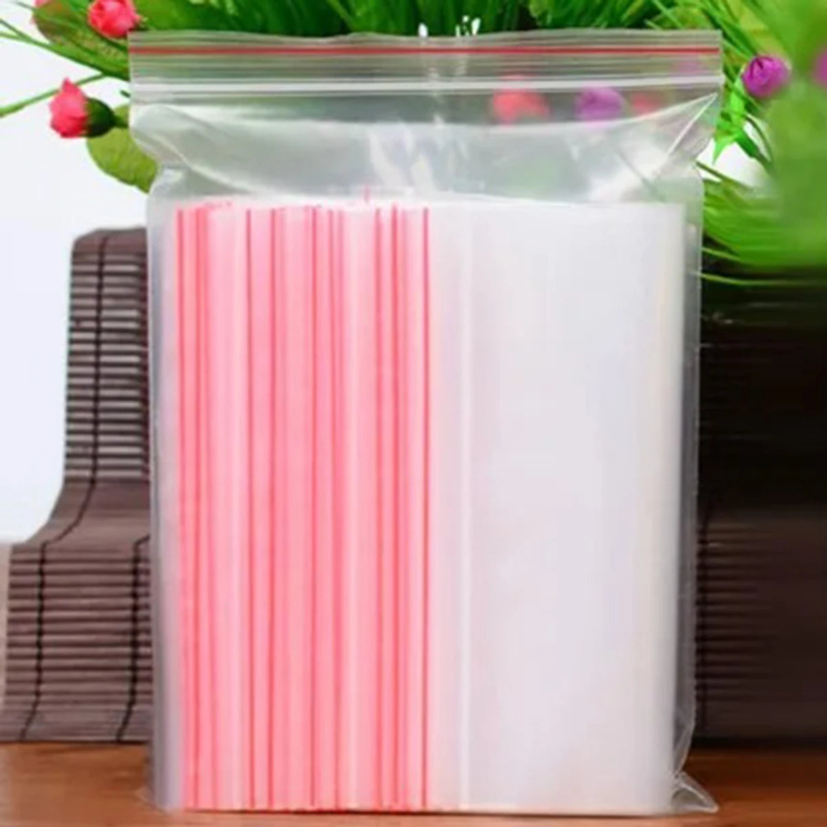 100Pcs Thicken Zipper Self-sealing Bags Plastic