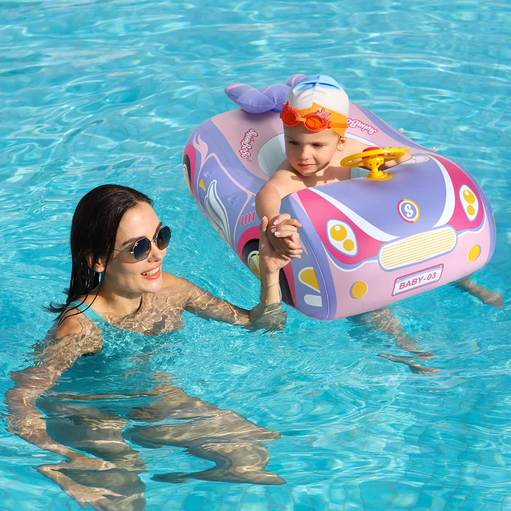 Kids Car Swimming Seat Float Ring Inflatable