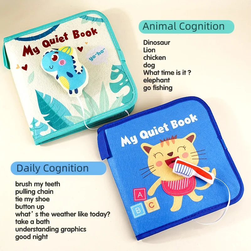 Quiet Book Sensory Educational Travel Toy for 1 2 3 Year Old