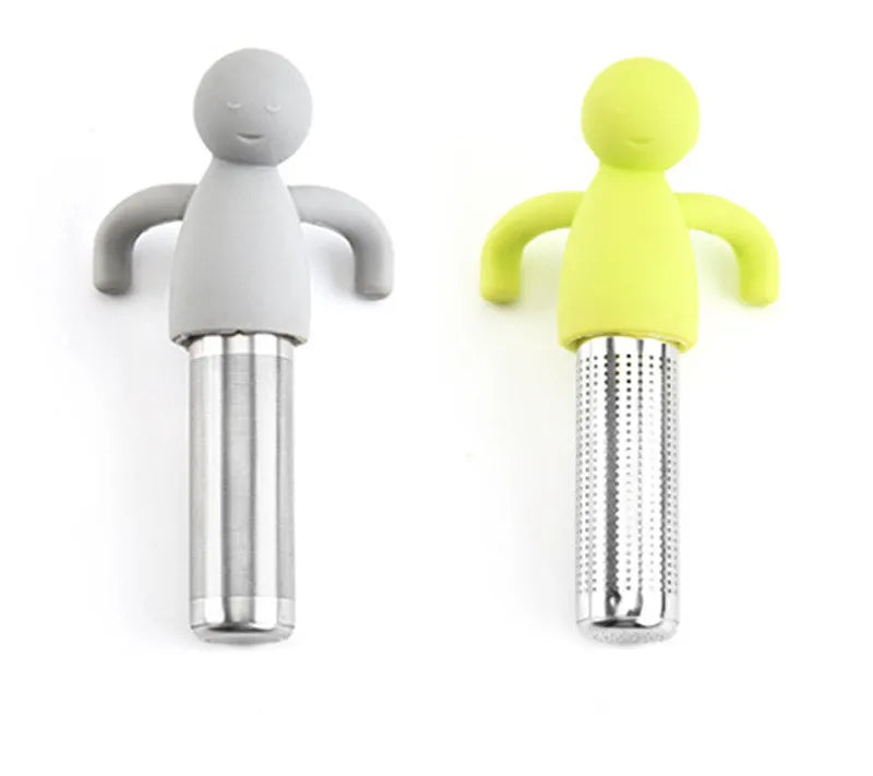 Creative Little Man Shape Silicone Stainless Steel Tea Infuser