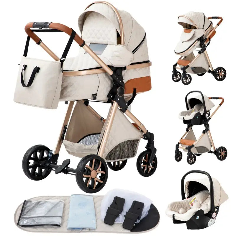 3 in 1 Baby Stroller Easy Folding