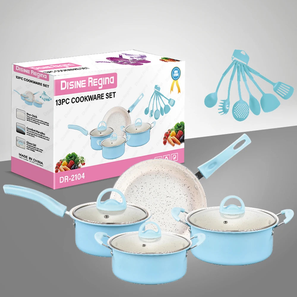 13-Pieces/Set Non-Stick Pots And Pans Set Kitchen