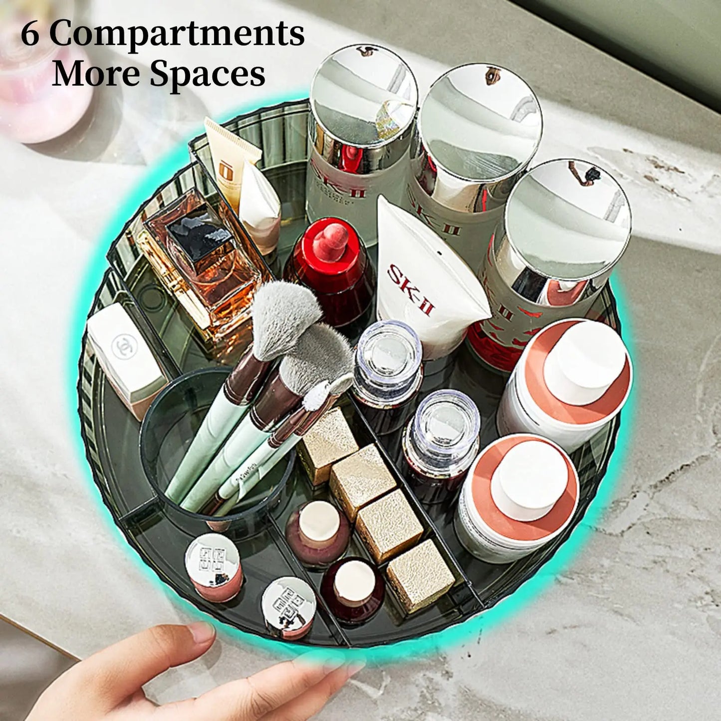 360° Rotating Makeup Organizer