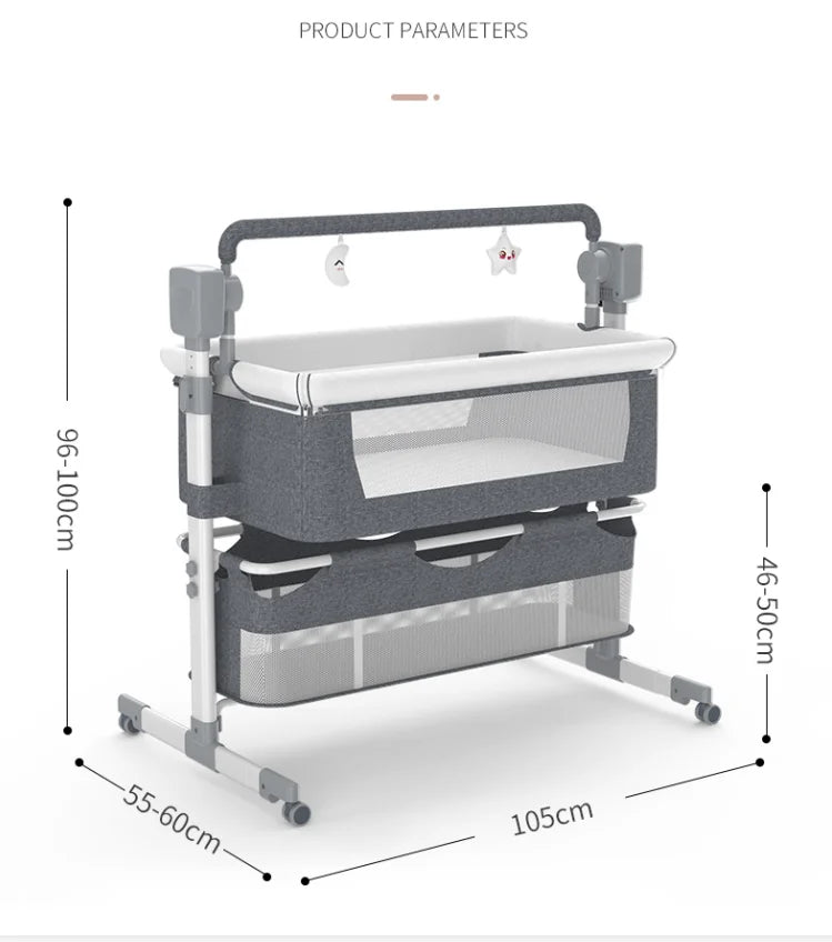 Baby Crib Cradle Newborn Movable