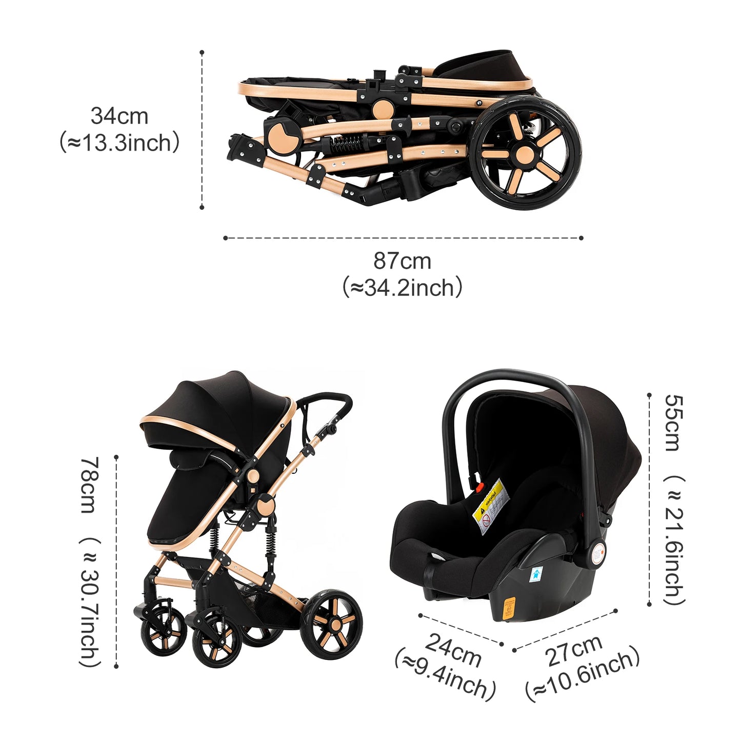 Baby stroller  3 in 1