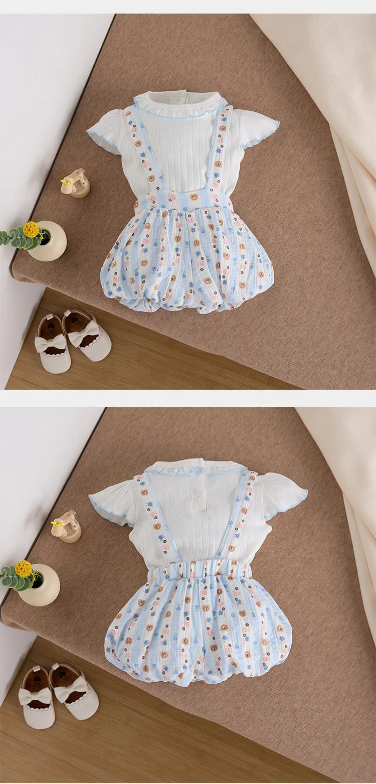 Summer Thin Two-piece Set for Baby Girls