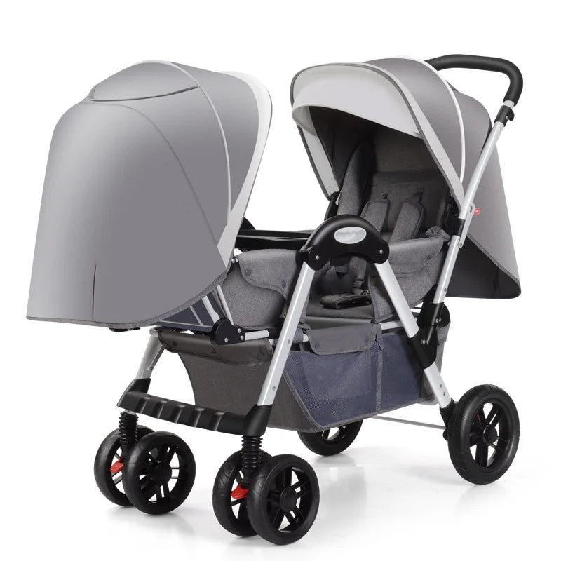 New Front and Rear Seat Twin Stroller Foldable