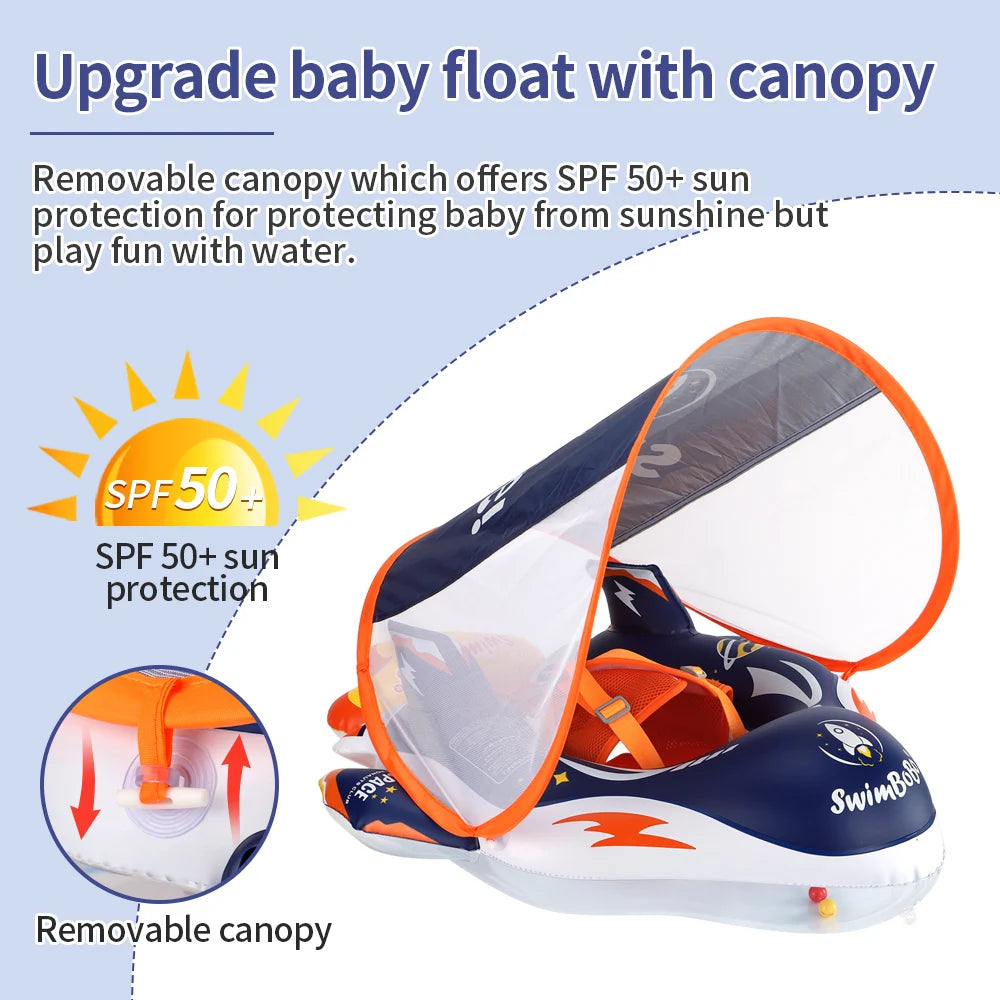 Baby Swimming Float With Canopy Inflatable