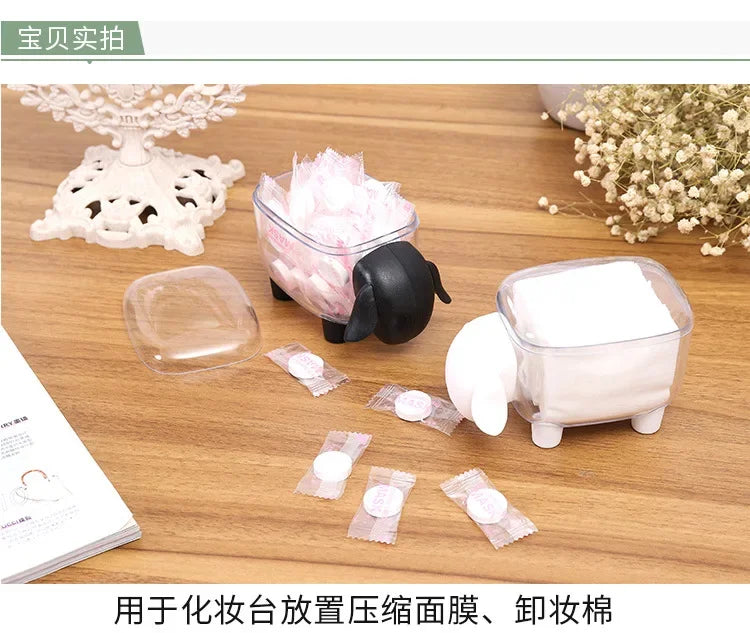 3pcs Transparent Little Sheep Acrylic Makeup Organizer