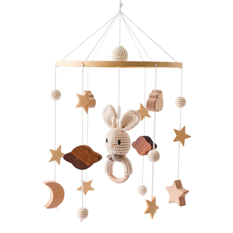 Wooden Baby Rattle Mobile 0-12Month