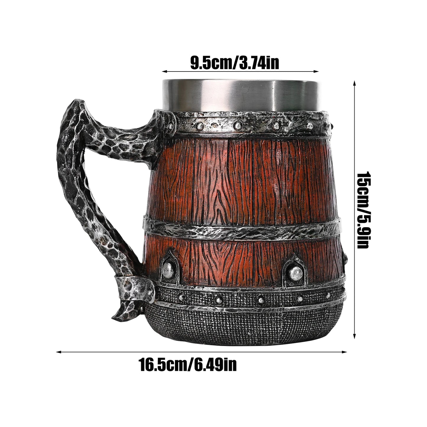 Viking Wood style Beer Mug