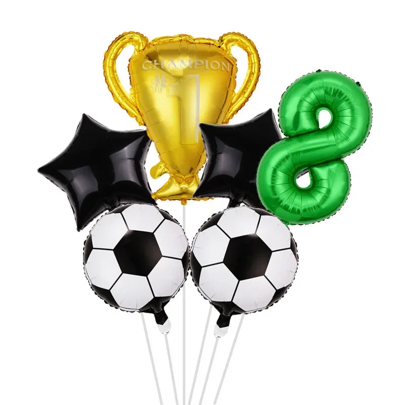 FIFA World Cup Theme Party Football Championship Trophy Digital Aluminum Film Balloon Set