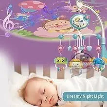 Musical Baby Crib Mobile with Lights Music Projection for Infants 0-6 Months Remote Control Crib Toys for Newborn Baby Mobile