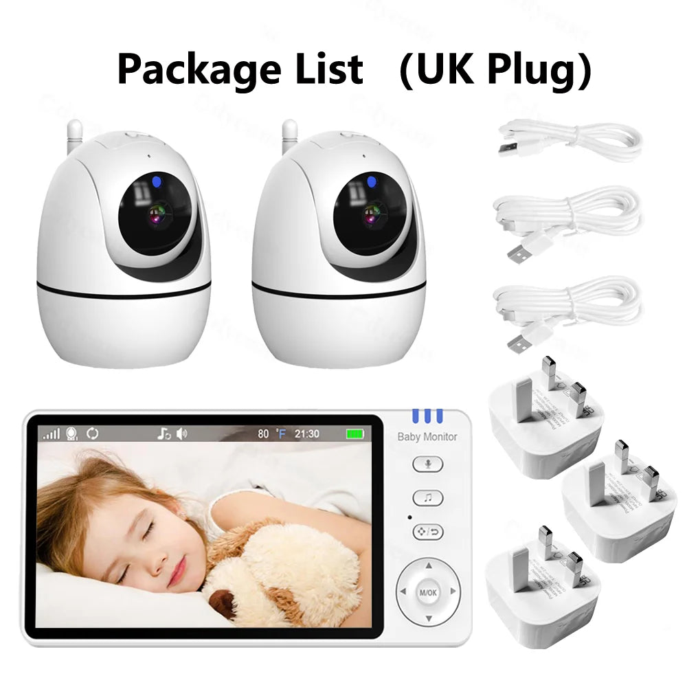 Camera 2.4G Mother Kids Surveillance PTZ Video Cams Temperture Display Home Security Cam