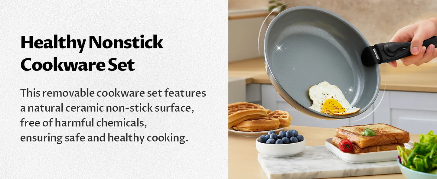 Induction Cookware with Healthy Ceramic Coating