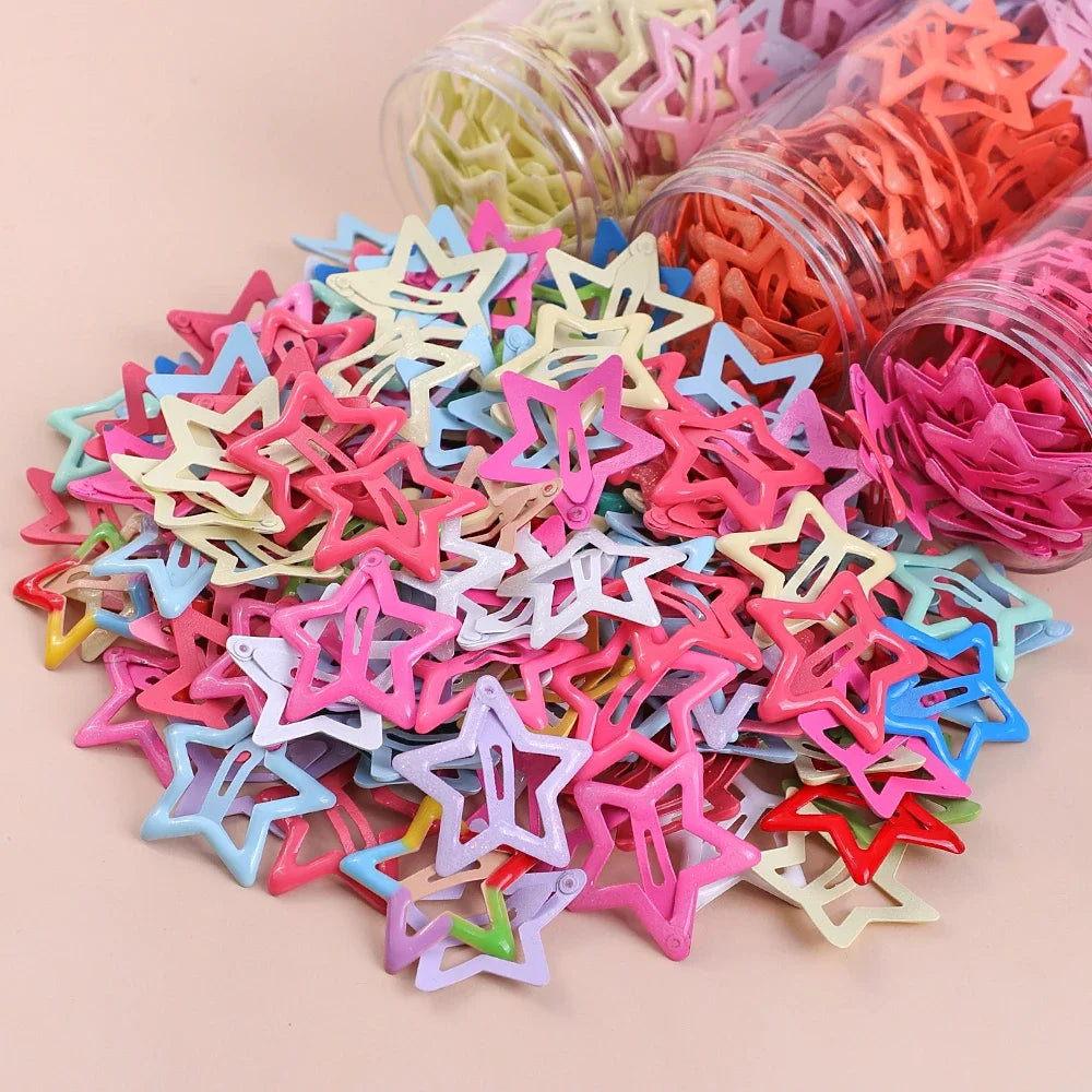 50 Pcs/set  Ornament Hair Clips Girls