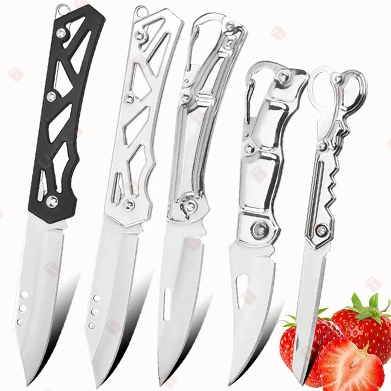 5PCS Pocket Folding Fruit Knife Set Stainless Steel