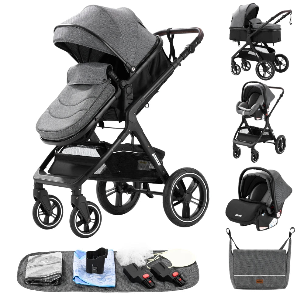 Newest Luxury Baby Stroller 3in1