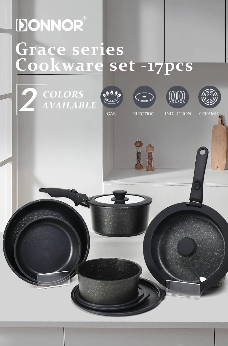 Cookware Kitchenware Aluminum Pot Set Support Induction