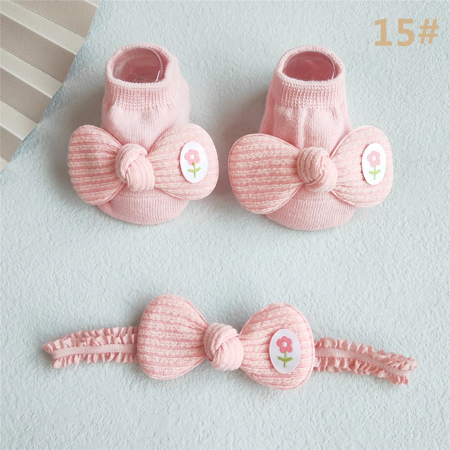 2Pcs/Set Lace Flower Baby Girl Headband Socks