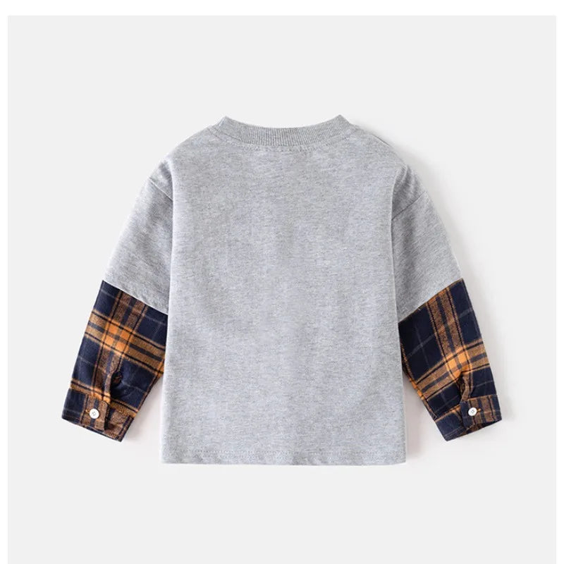 Spring and Autumn Boys Cotton T-shirt New Fashion