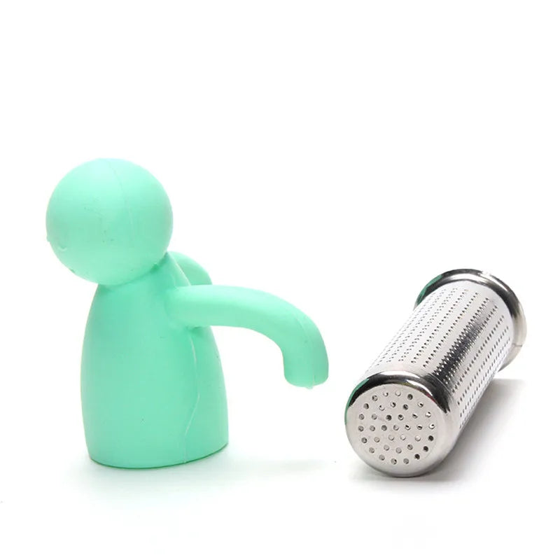 Creative Little Man Shape Silicone Stainless Steel Tea Infuser