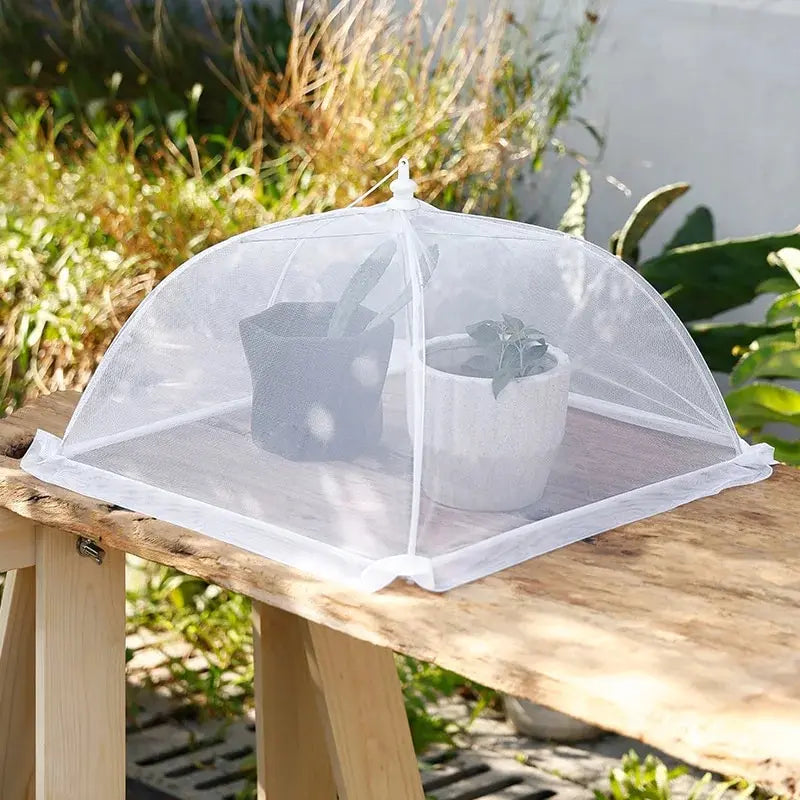 1pc White Square Folding Food Cover