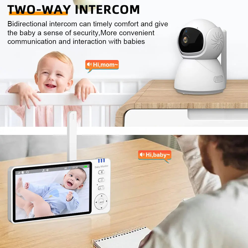 5"IPS Video Baby Monitor With Pan Tilt