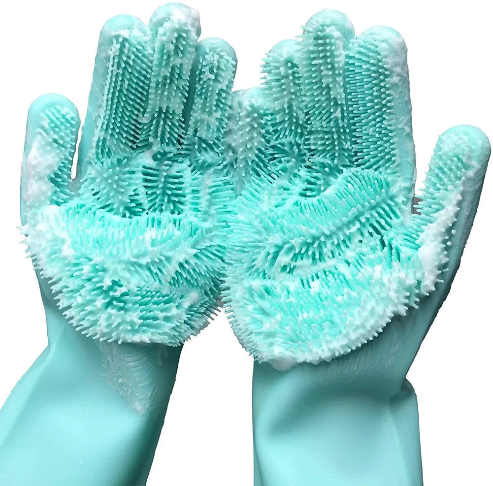 Dishwashing Cleaning Gloves Magic Silicone Rubber