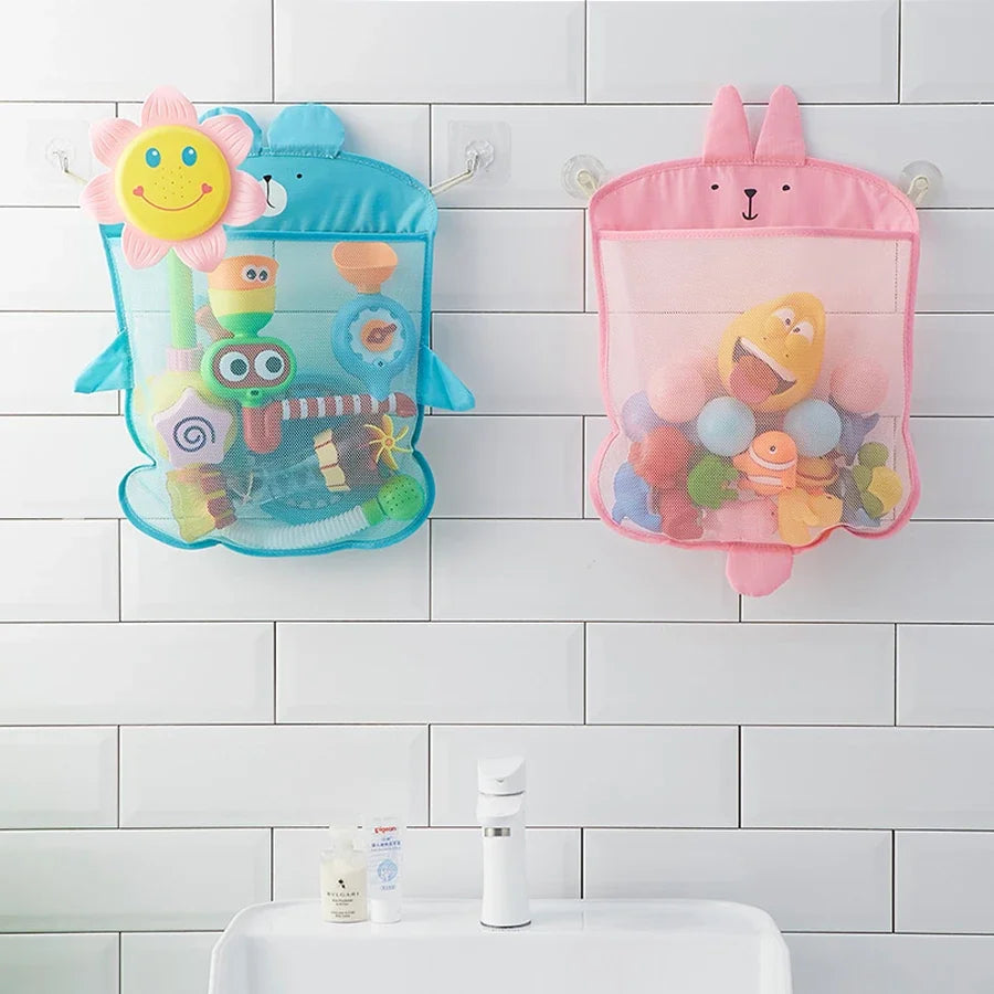 Baby Shower Bath Toys Storage Mesh with Strong Suction Cups